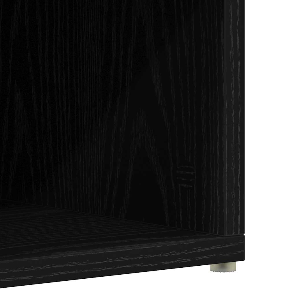 Shoe Rack Black Oak 54x34x100.5 cm Engineered Wood