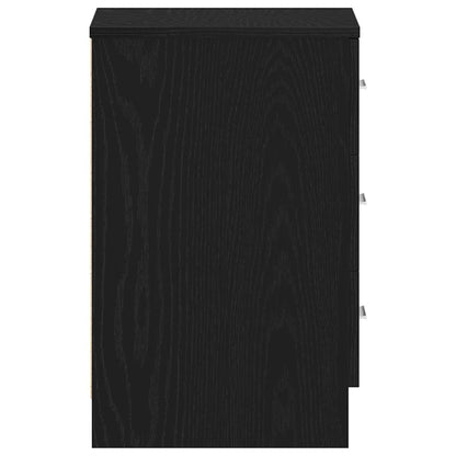 Bedside Cabinets 2 pcs Black Oak 38x35x55 cm Engineered Wood