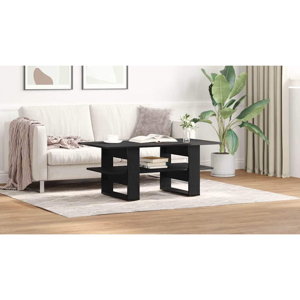 Coffee Table Black Oak 102 x 55 x 42 cm Engineered Wood