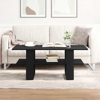 Coffee Table Black Oak 102 x 55 x 42 cm Engineered Wood