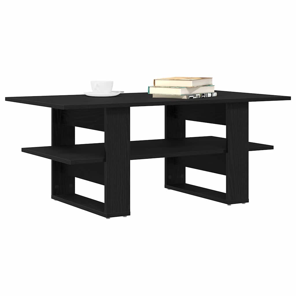 Coffee Table Black Oak 102 x 55 x 42 cm Engineered Wood