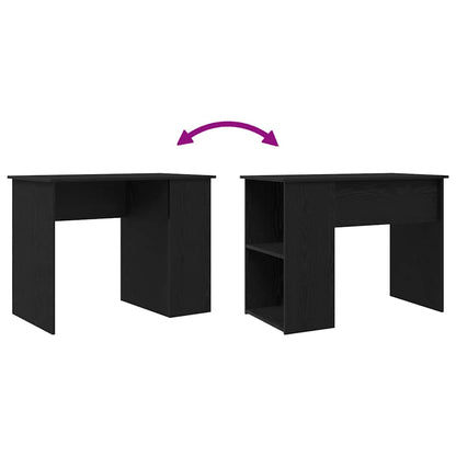 Desk Black Oak 100x55x75 cm Engineered Wood