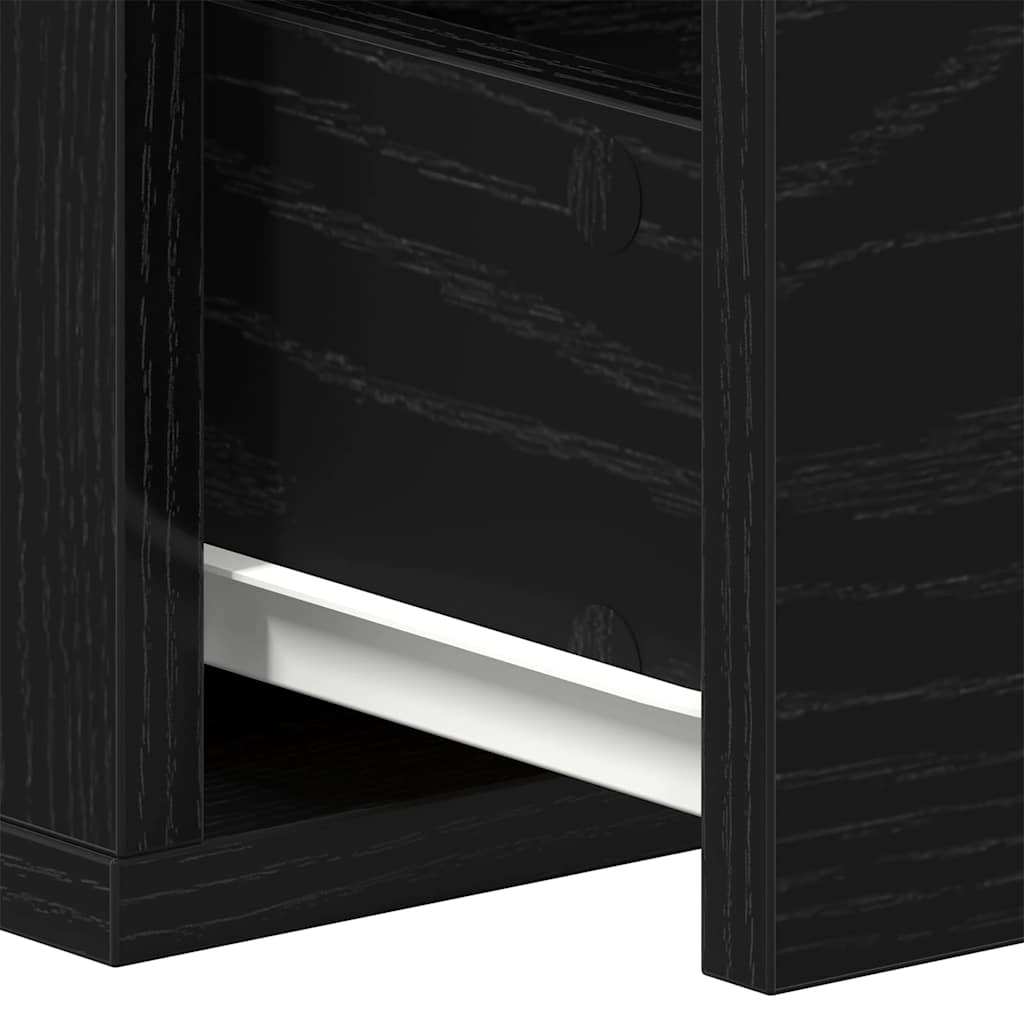 Wall Cabinet Black Oak 60 x 26 x 18.5 cm Engineered Wood
