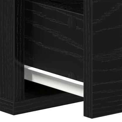 Wall Cabinet Black Oak 60 x 26 x 18.5 cm Engineered Wood