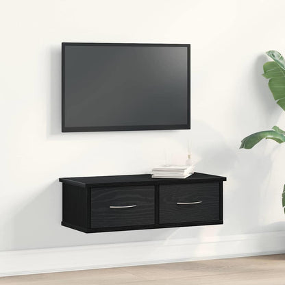 Wall Cabinet Black Oak 60 x 26 x 18.5 cm Engineered Wood