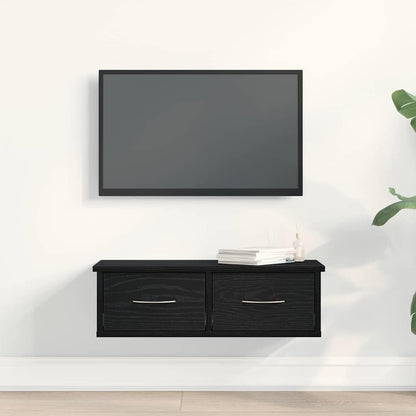 Wall Cabinet Black Oak 60 x 26 x 18.5 cm Engineered Wood