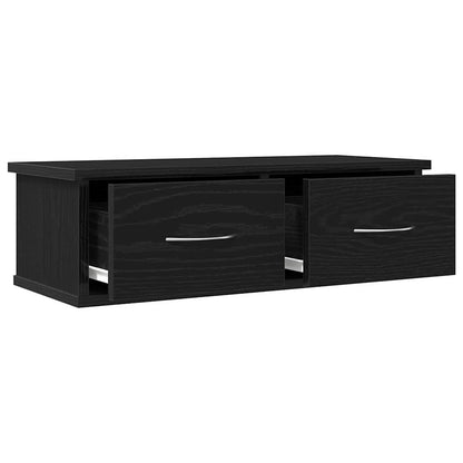 Wall Cabinet Black Oak 60 x 26 x 18.5 cm Engineered Wood