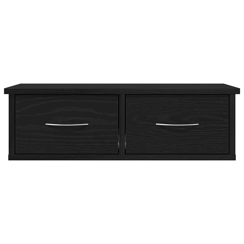 Wall Cabinet Black Oak 60 x 26 x 18.5 cm Engineered Wood