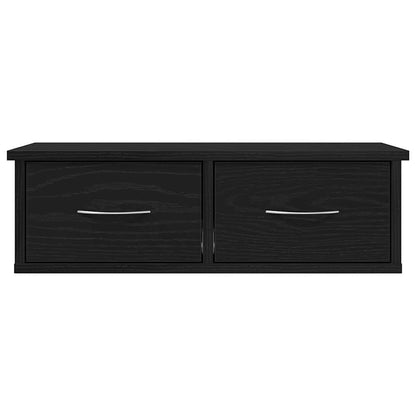 Wall Cabinet Black Oak 60 x 26 x 18.5 cm Engineered Wood