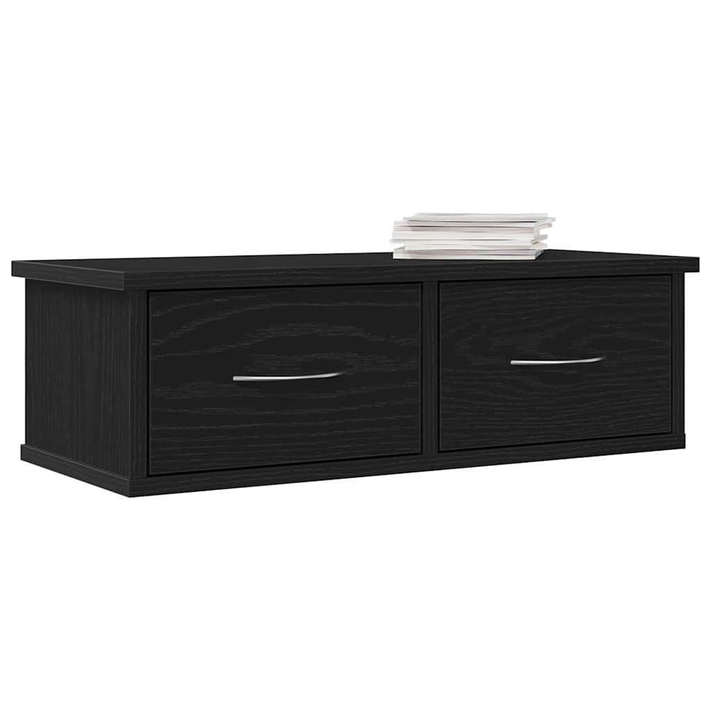 Wall Cabinet Black Oak 60 x 26 x 18.5 cm Engineered Wood