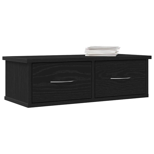 Wall Cabinet Black Oak 60 x 26 x 18.5 cm Engineered Wood
