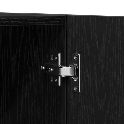 Wardrobe with Door Black Oak 90 x 52 x 200 cm Engineered Wood