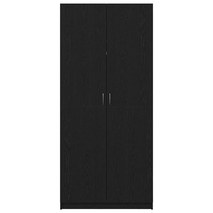 Wardrobe Black Oak 90 x 52 x 200 cm Engineered Wood