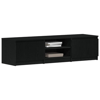 TV Cabinet Black Oak 140x40x36 cm Engineered Wood