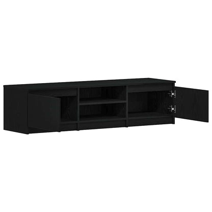 TV Cabinet Black Oak 140x40x36 cm Engineered Wood