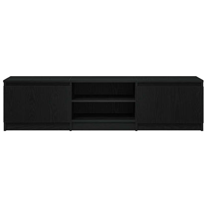 TV Cabinet Black Oak 140x40x36 cm Engineered Wood