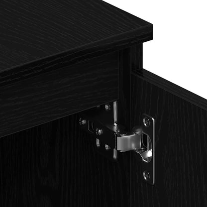TV Cabinet Black Oak 140x40x36 cm Engineered Wood