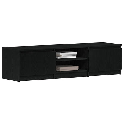 TV Cabinet Black Oak 140x40x36 cm Engineered Wood
