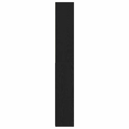 Book Cabinet Black Oak 155 x 24 x 160 cm Engineered Wood