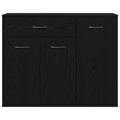 Sideboard Black Oak 88x30x70 cm Engineered Wood