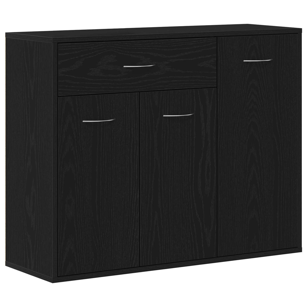 Sideboard Black Oak 88x30x70 cm Engineered Wood