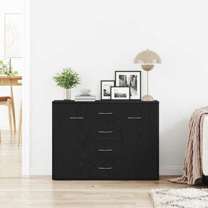 Sideboard Black Oak 88x30x64 cm Engineered Wood