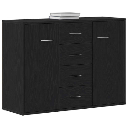 Sideboard Black Oak 88x30x64 cm Engineered Wood