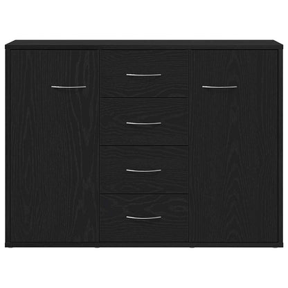 Sideboard Black Oak 88x30x64 cm Engineered Wood