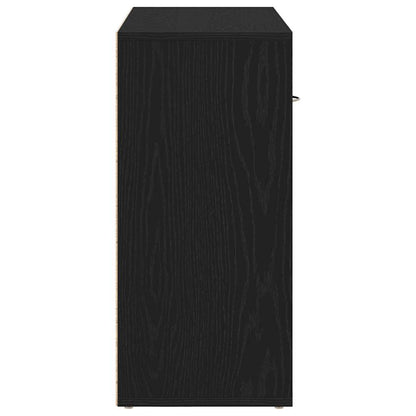 Sideboard Black Oak 88x30x64 cm Engineered Wood
