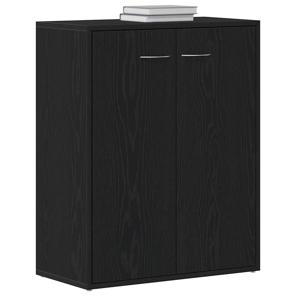 Sideboard Black Oak 60x30x75 cm Engineered Wood