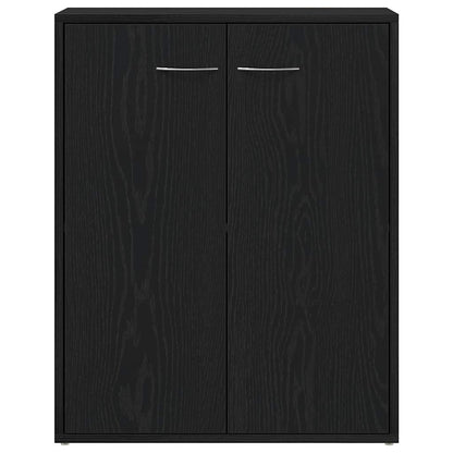 Sideboard Black Oak 60x30x75 cm Engineered Wood