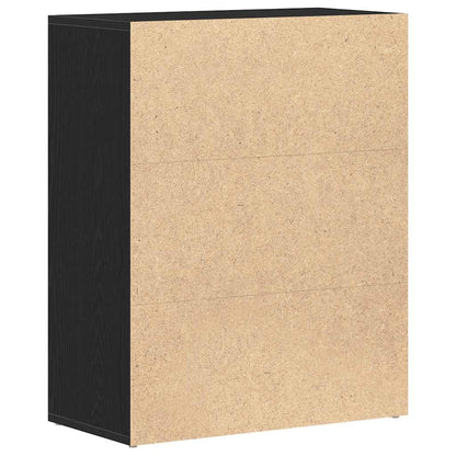 Sideboard Black Oak 60x30x75 cm Engineered Wood