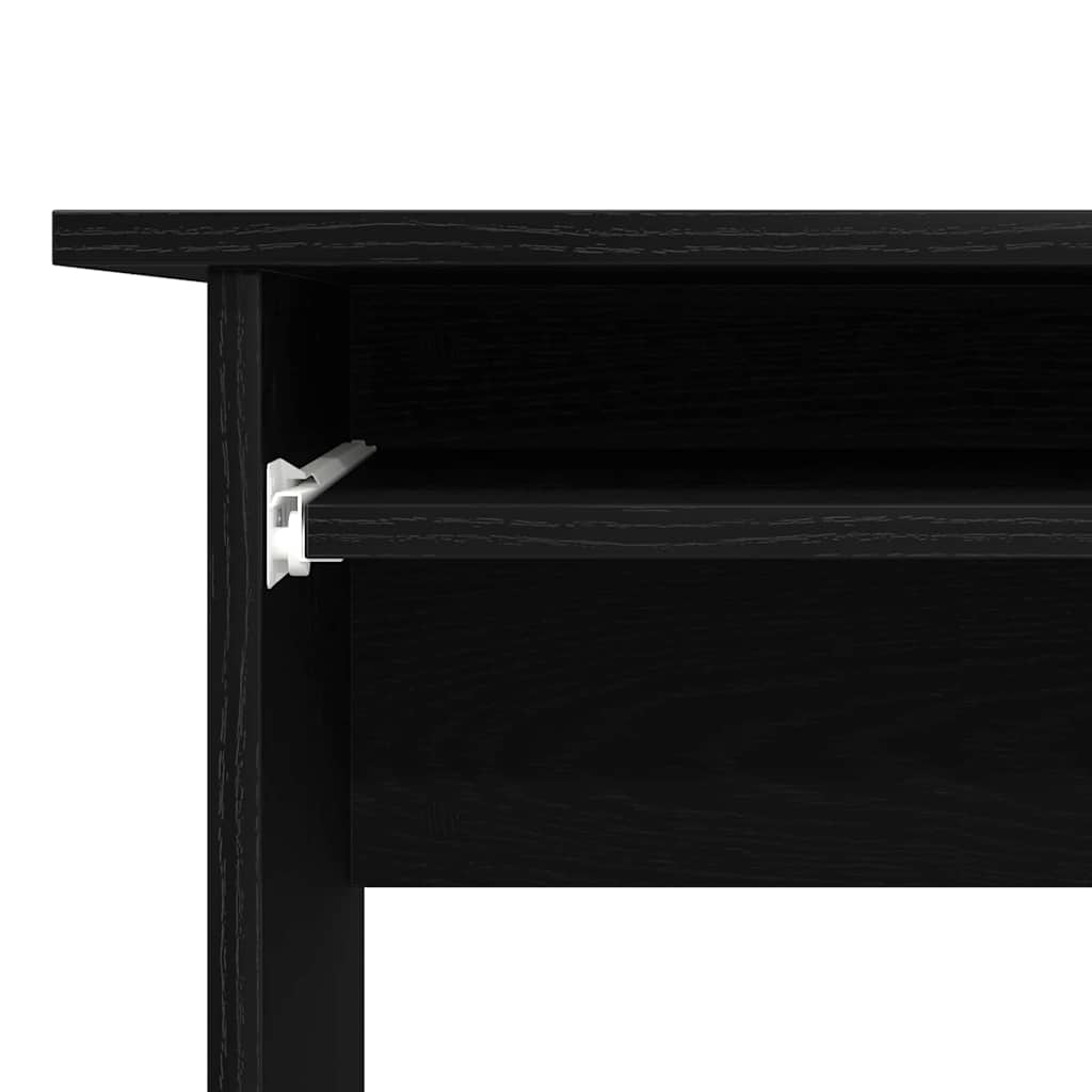 Corner Desk Black Oak 120 x 140 x 75 cm Engineered Wood