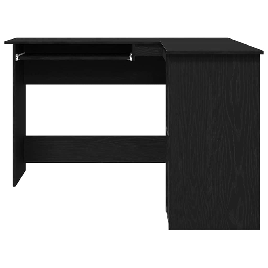 Corner Desk Black Oak 120 x 140 x 75 cm Engineered Wood