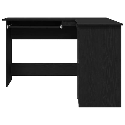 Corner Desk Black Oak 120 x 140 x 75 cm Engineered Wood