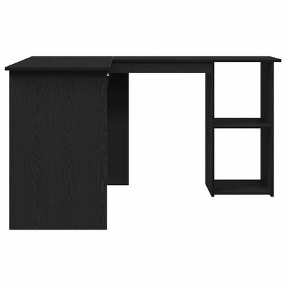 Corner Desk Black Oak 120 x 140 x 75 cm Engineered Wood