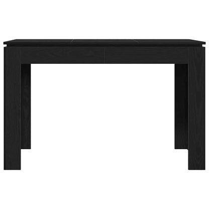 Dining Table Black Oak 120x60x76 cm Engineered Wood