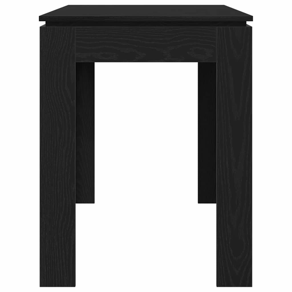 Dining Table Black Oak 120x60x76 cm Engineered Wood