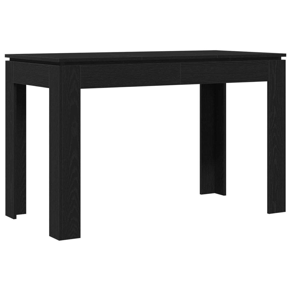 Dining Table Black Oak 120x60x76 cm Engineered Wood