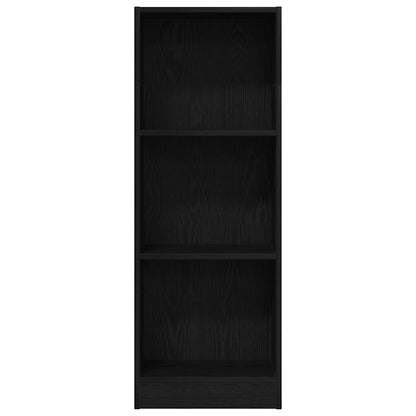 Bookcase Black Oak 40x24x109 cm Engineered Wood