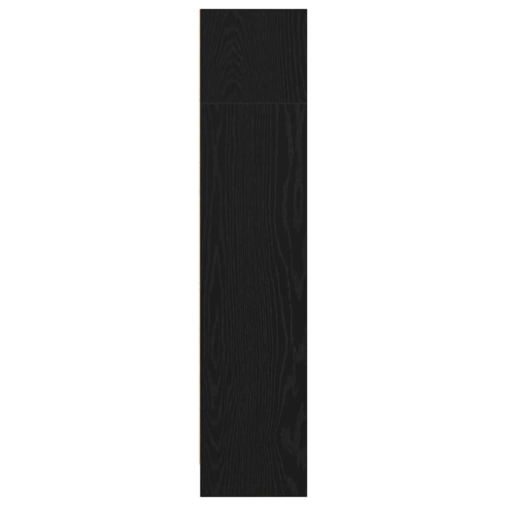 Bookcase Black Oak 40x24x109 cm Engineered Wood