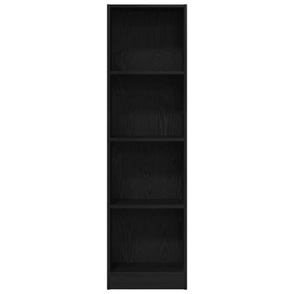 Bookcase Black Oak 40x24x143 cm Engineered Wood