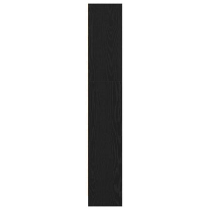 Bookcase Black Oak 40x24x143 cm Engineered Wood
