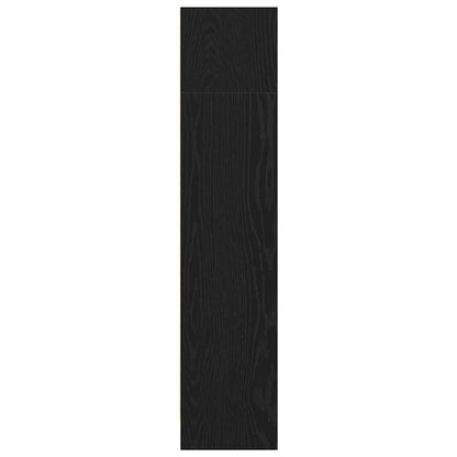 Bookcase Black Oak 60x24x109 cm Engineered Wood