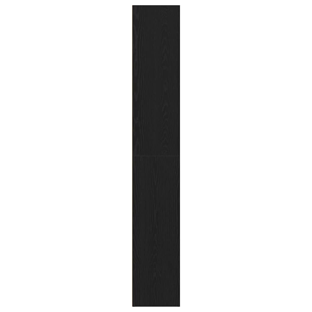 Bookcase Black Oak 60x30x189 cm Engineered Wood