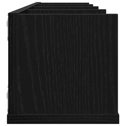 Wall Shelf Black Oak 100 x 18 x 18 cm Engineered Wood