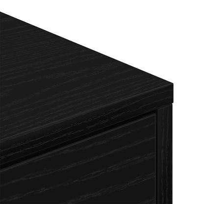 Shoe Rack with Drawer Black Oak 60 x 35 x 84 cm Engineered Wood
