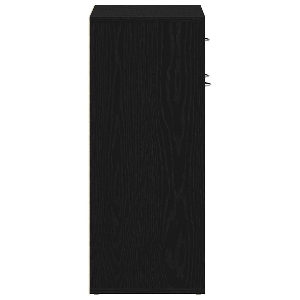 Shoe Rack with Drawer Black Oak 60 x 35 x 84 cm Engineered Wood