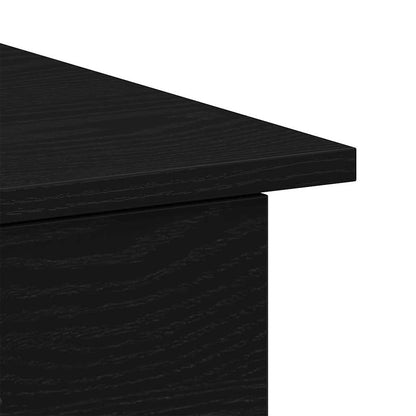 Desk with Drawer Black Oak 100 x 50 x 76 cm Engineered Wood