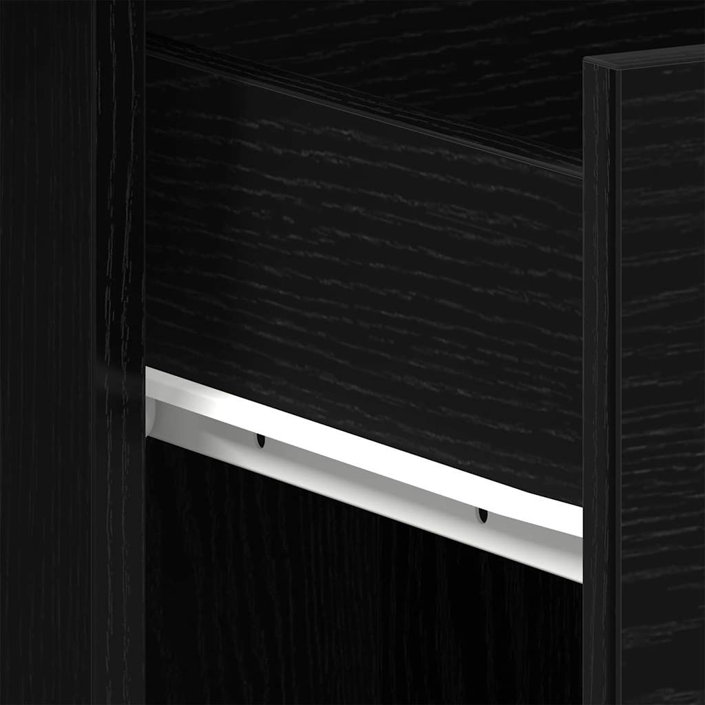 Desk with Drawer Black Oak 100 x 50 x 76 cm Engineered Wood